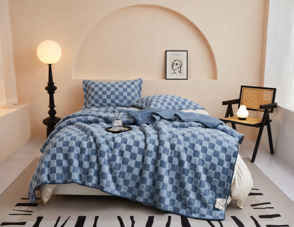 Luxury Thermal Blanket Blue
